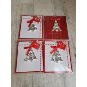 Lenox jeweled tree ornament xmas metal set‎ decor